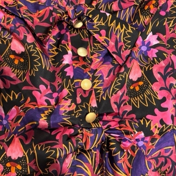 SALONI Penelope Silk Floral Print Sleeveless Midi-Dress Slip Size 4 NEW - Picture 9 of 13